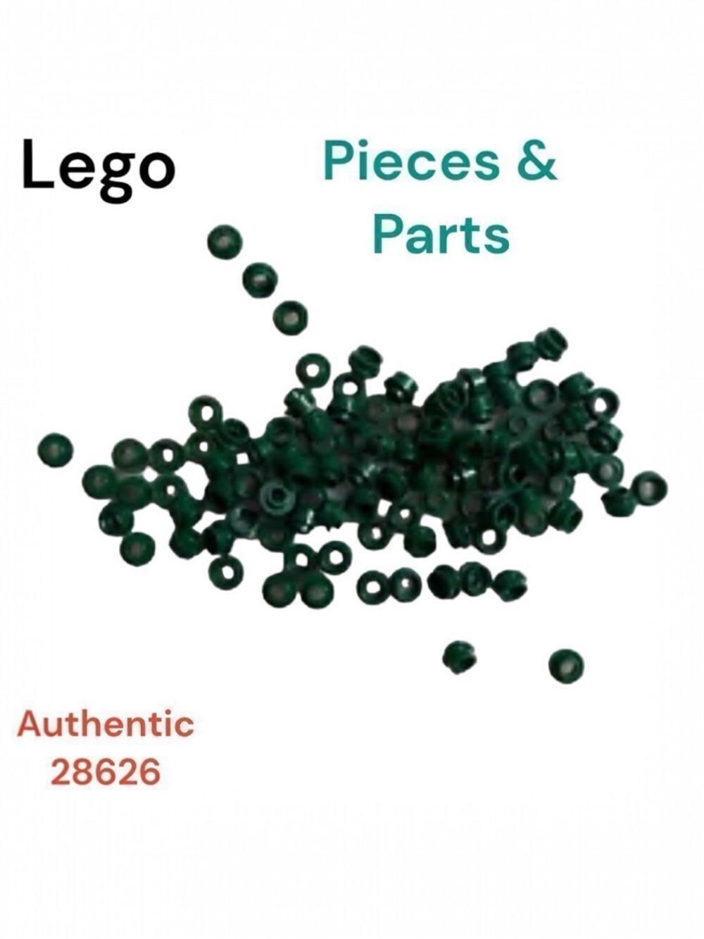 LEGO 28626 Drk green 1x1 round w/open hole stud 1 oz ounce over 300 pieces